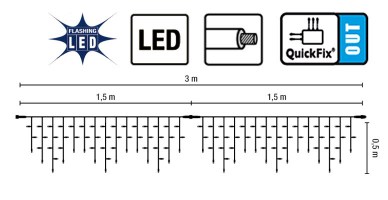 LED Flash Ice-Lite 114 kaltweiss, weisse Leitung